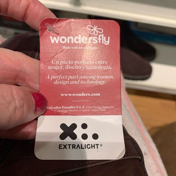 Wonders Fly Leather Chelsea Boot Ankle Height Brown Buckle Block Heel Wmn 41/10 - Picture 4 of 12